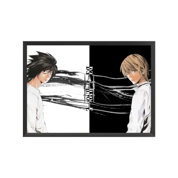 تابلو شخصیت لایت یاگامی و ال انیمه دفتر مرگ Death Note تابلو شخصیت لایت یاگامی و ال انیمه دفتر مرگ Death Note